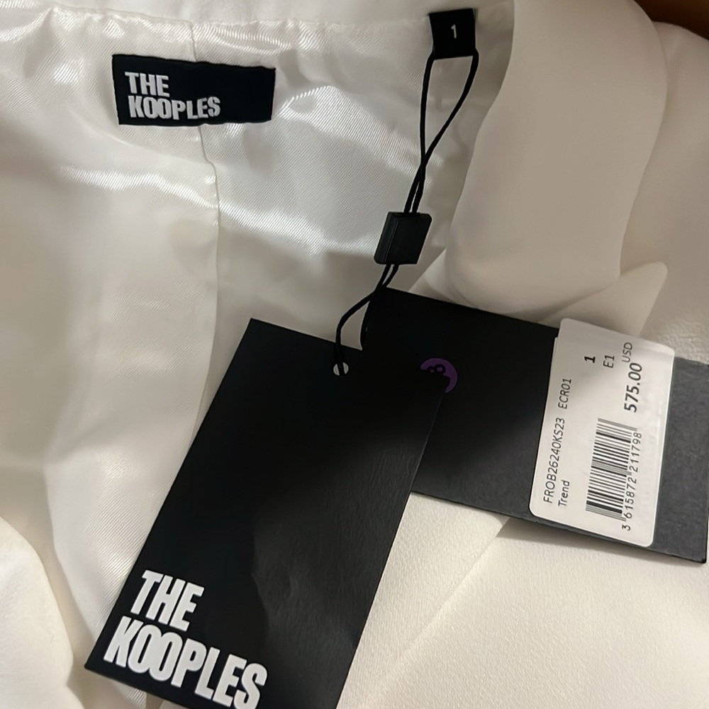NWT The Kooples Long sleeve White Blazer Dress in white.  Size 1 / S - Picture 6 of 7